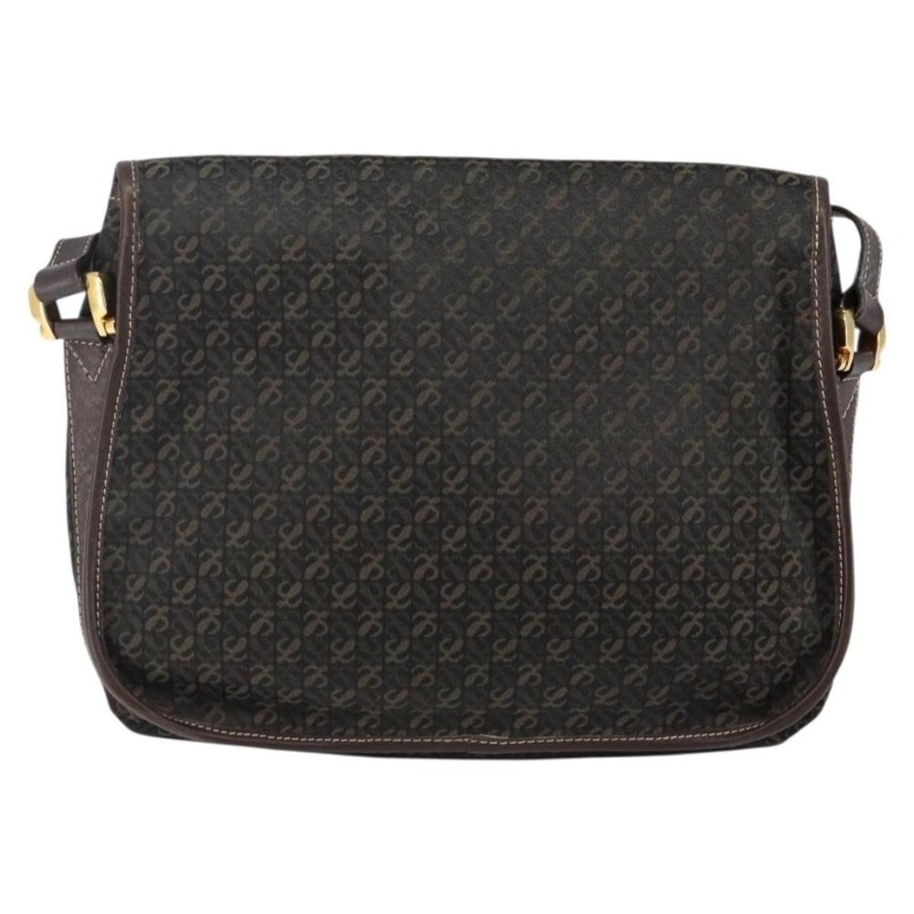 Authentic LOEWE Anagram Shoulder Bag Canvas Brown Gold - Picture 9 of 16